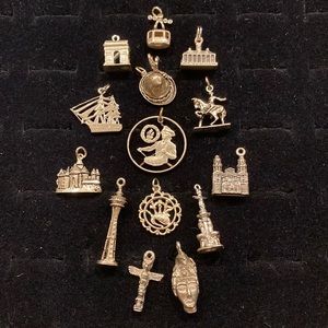 Miscellaneous Silver Travel Charms